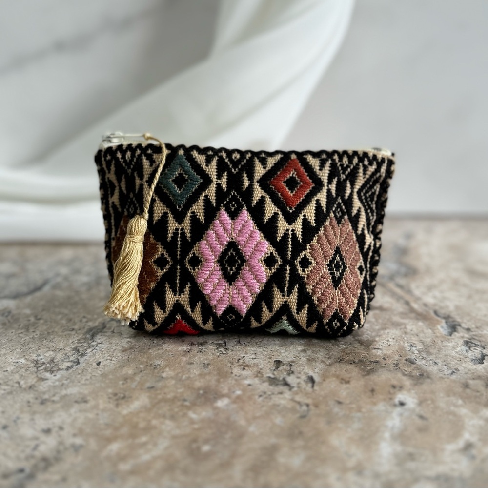 Embroidered Padded Pouch